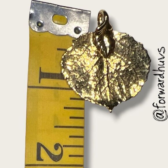 Bundle Sale 3 for $15 | Gold Plated Cast Leaf Pendant NO Chain - Picture 7 of 9